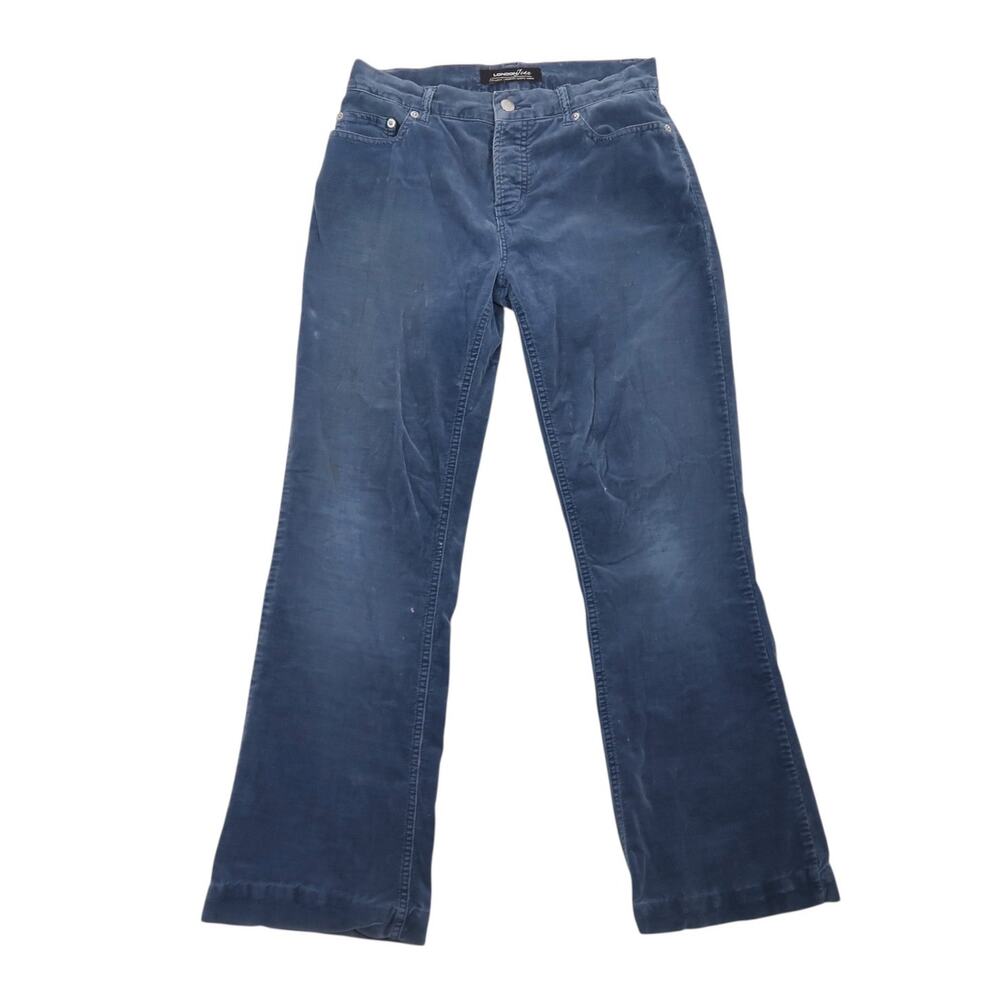 Vintage 90s/Y2K London Jean Blue Corduroy Mid Rise Bootcut Pants 0